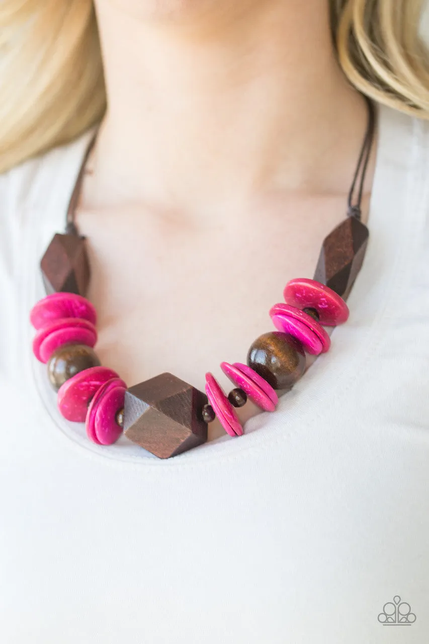 Pacific Paradise Pink Paparazzi Necklace
