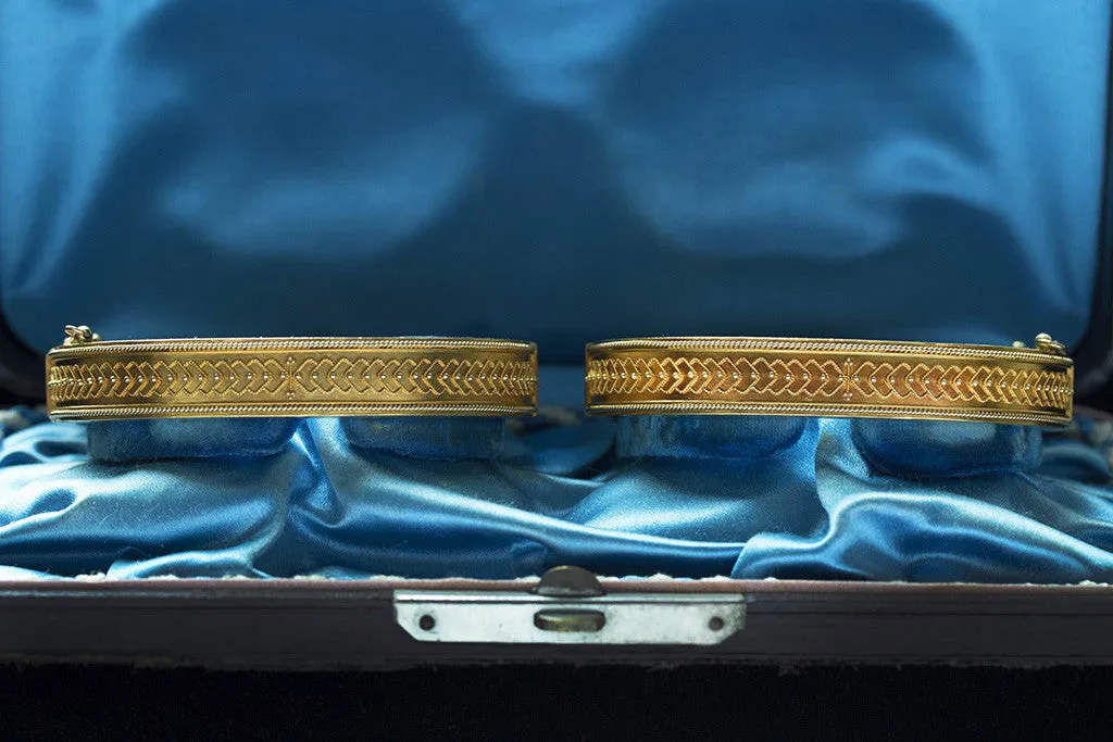 Pair of Victorian Matched Set of Gold Bangles