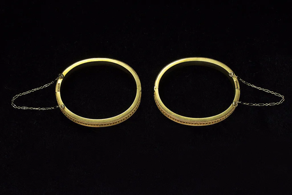 Pair of Victorian Matched Set of Gold Bangles