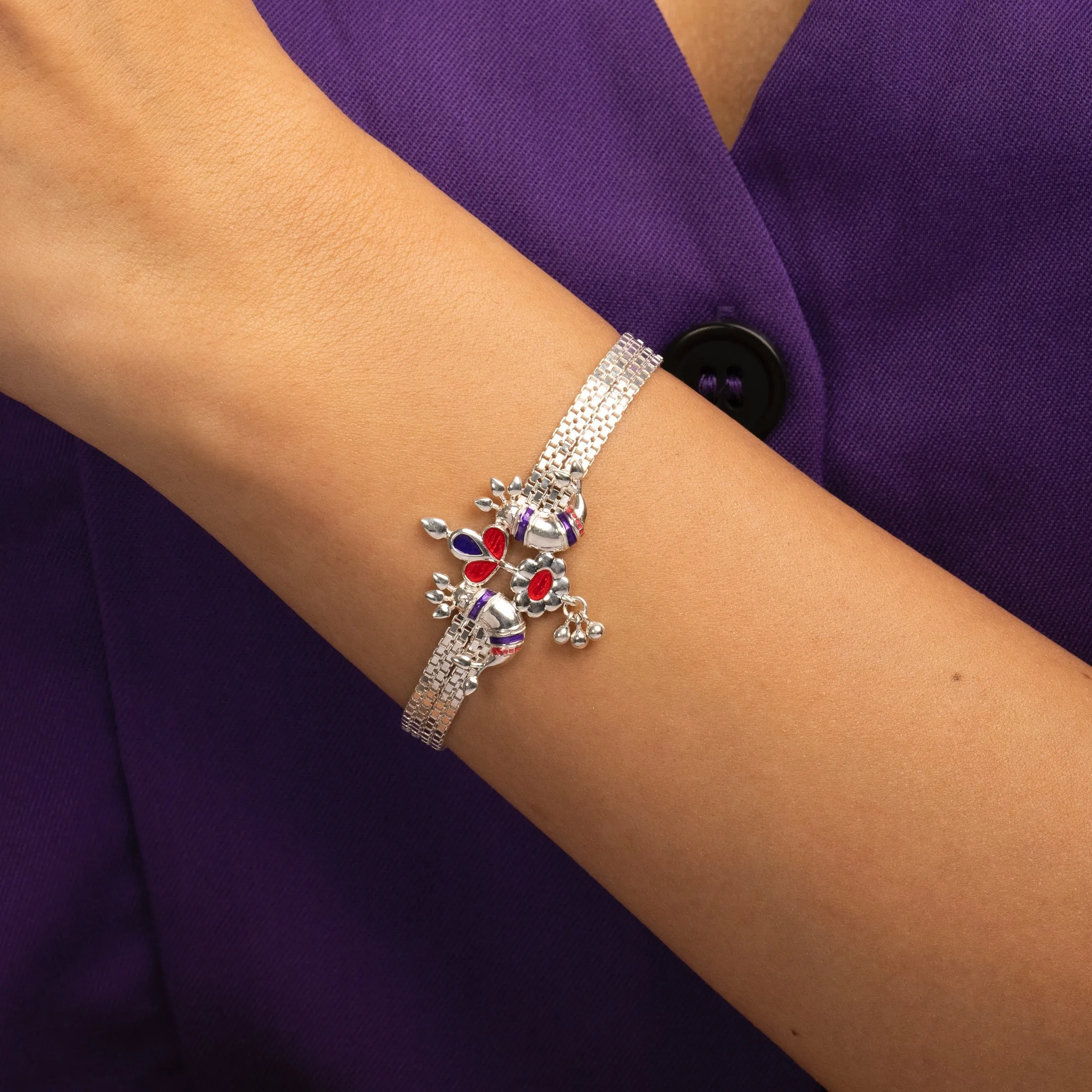 Pakhi Silver Bracelet By Moha