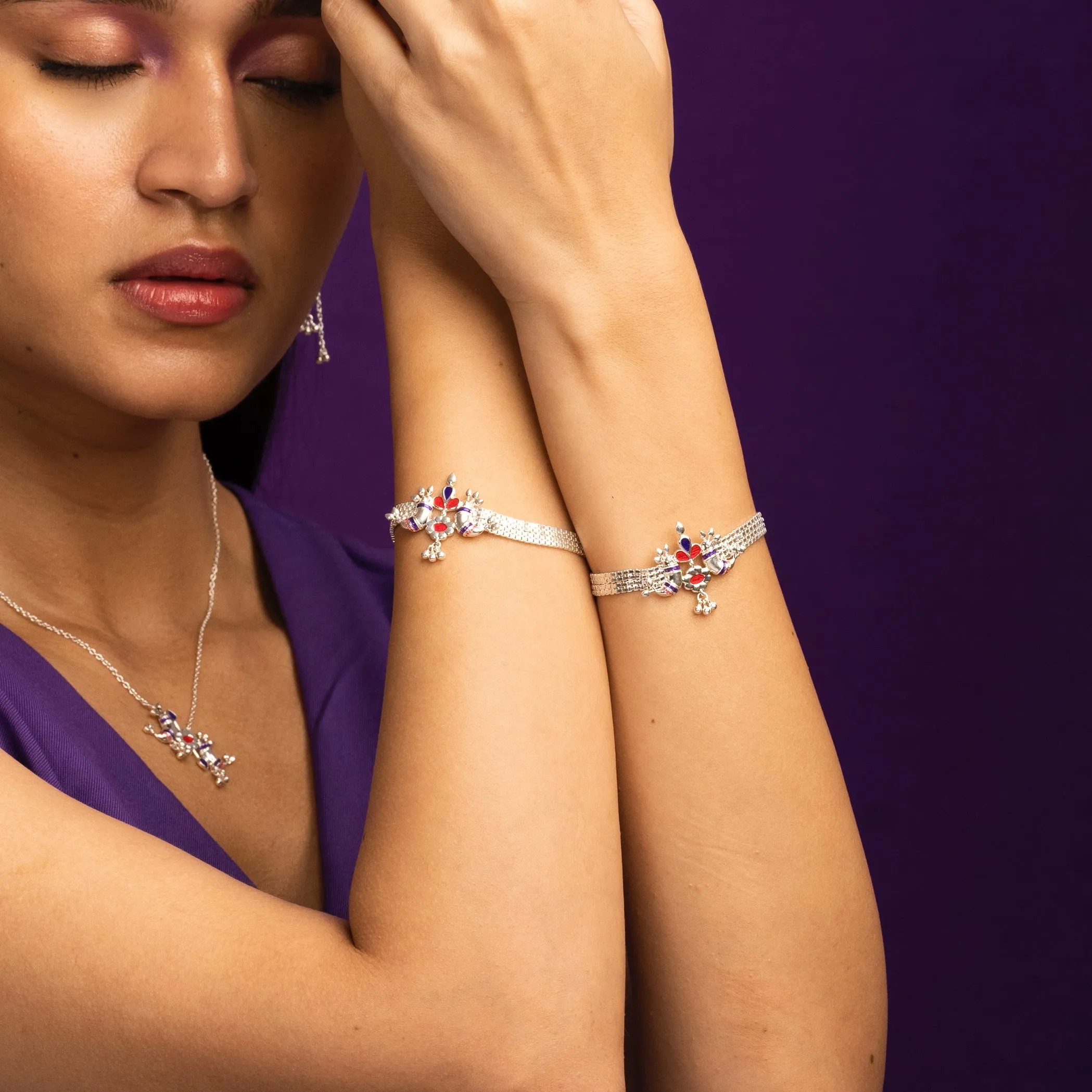 Pakhi Silver Bracelet By Moha