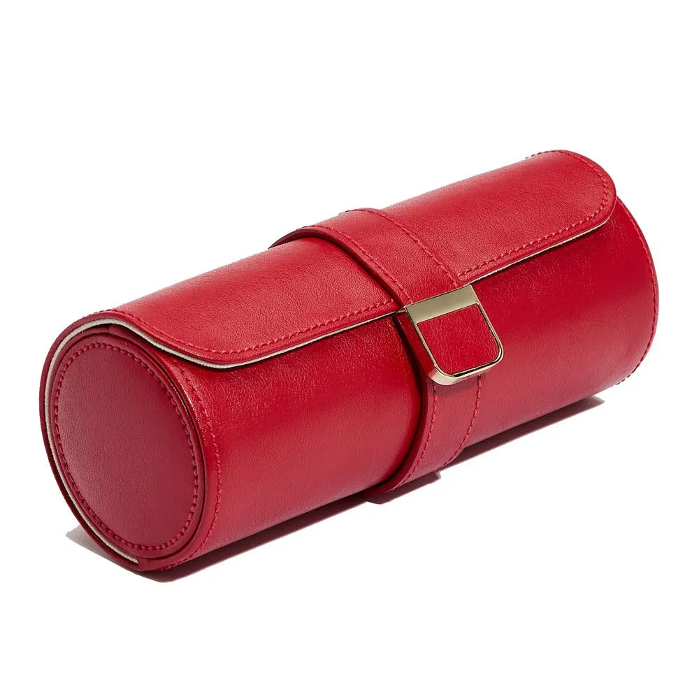 Palermo Watch Roll with Jewellery Pouch Red