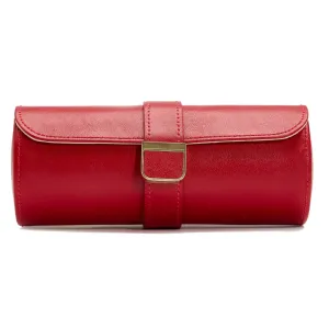 Palermo Watch Roll with Jewellery Pouch Red