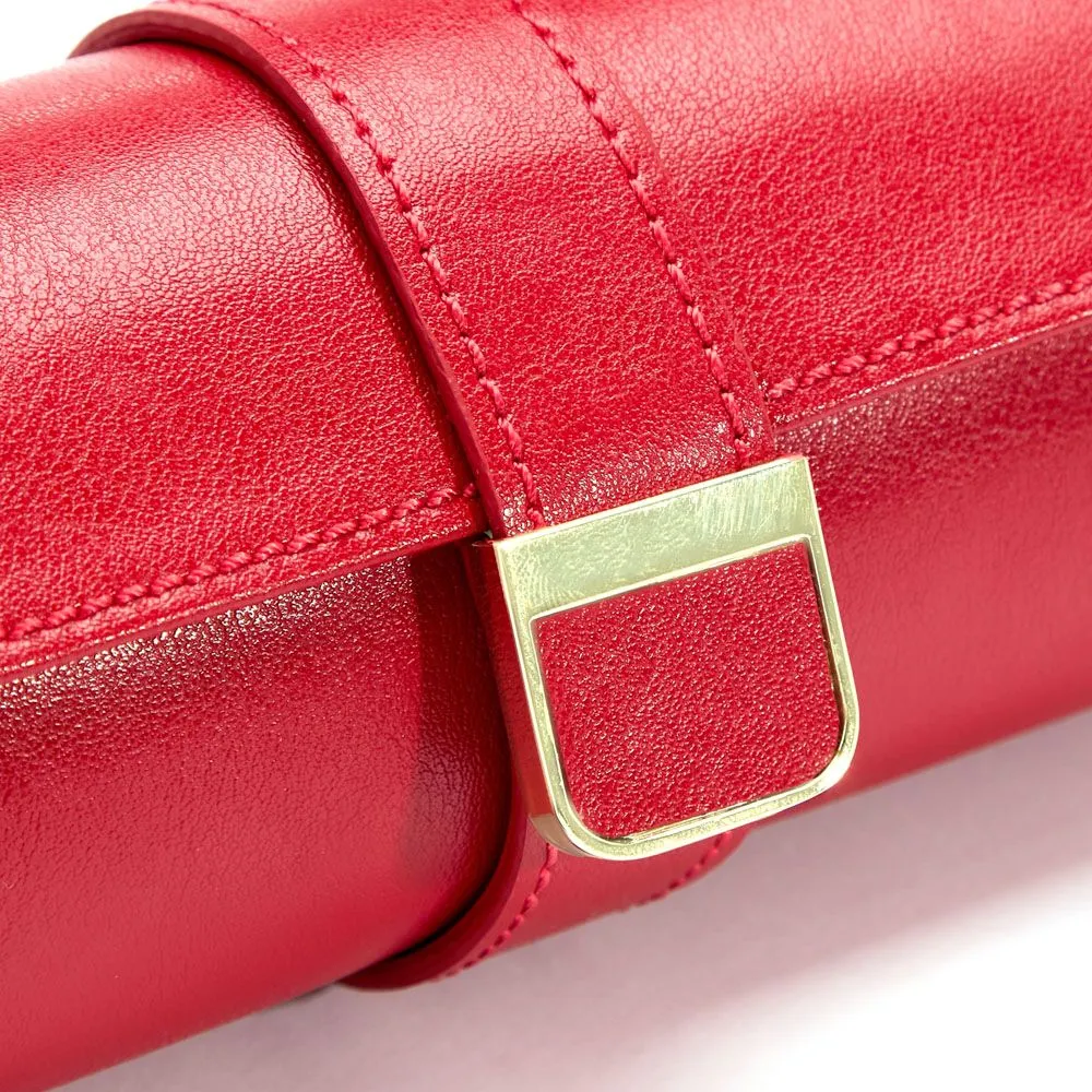 Palermo Watch Roll with Jewellery Pouch Red