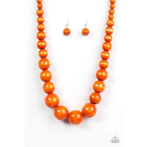 Paparazzi - Effortlessly Everglades  - Brown Wood Necklace