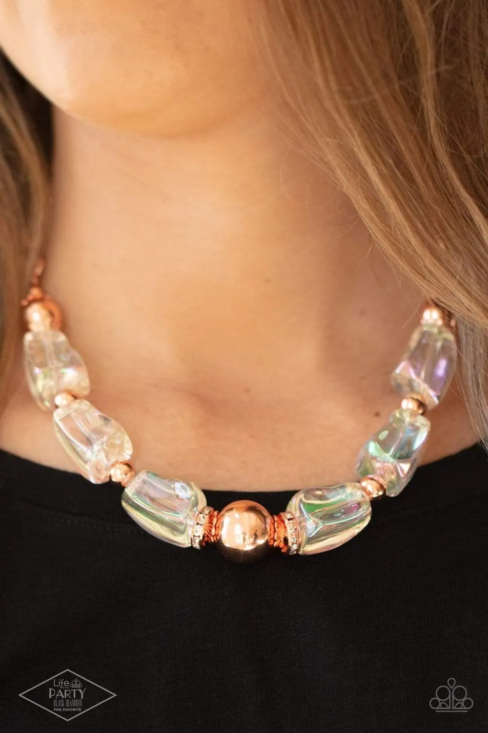 Paparazzi - Iridescently Ice Queen - Copper Necklace