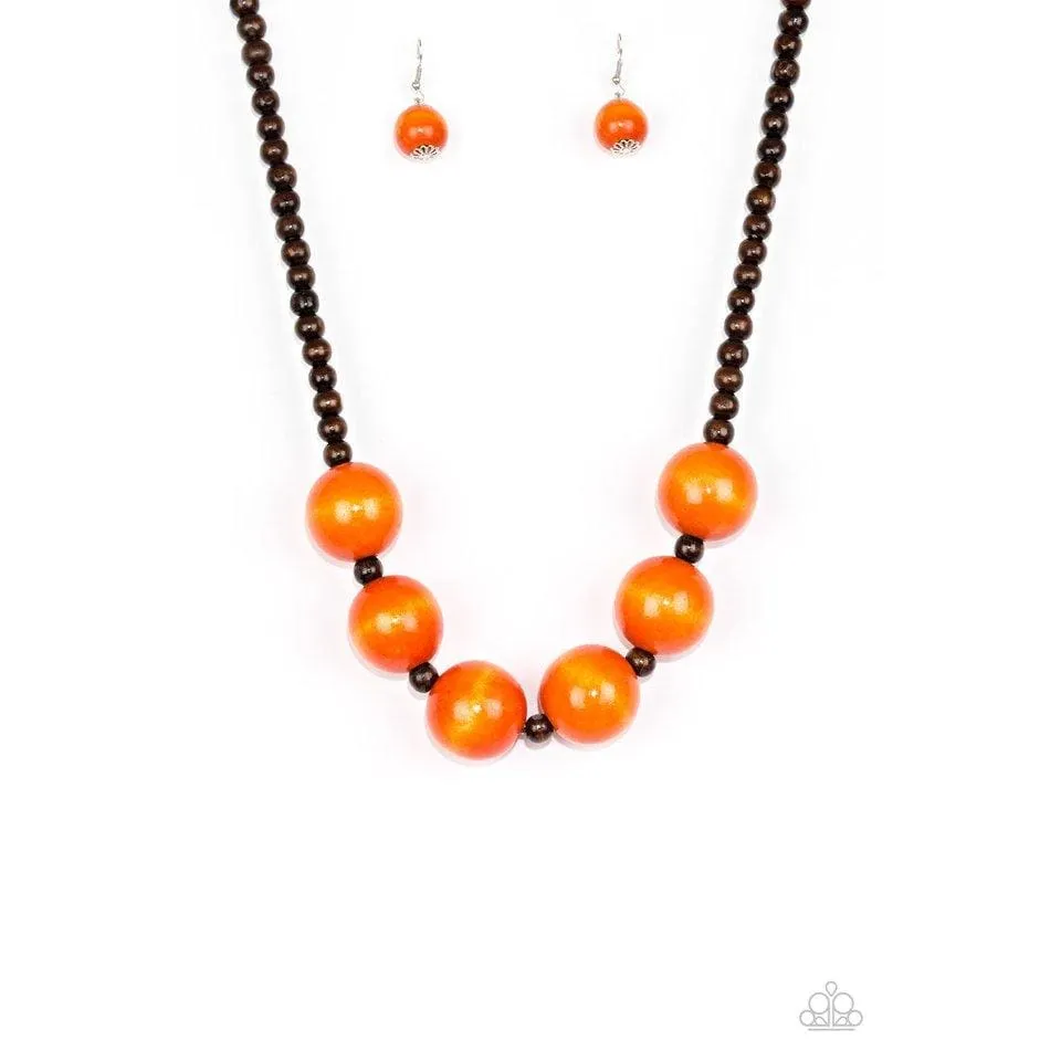 Paparazzi Oh My Miami - Orange Necklace