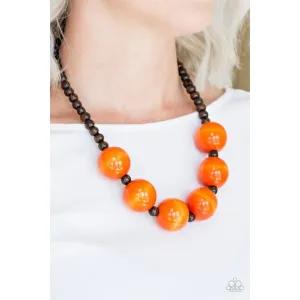 Paparazzi Oh My Miami - Orange Necklace
