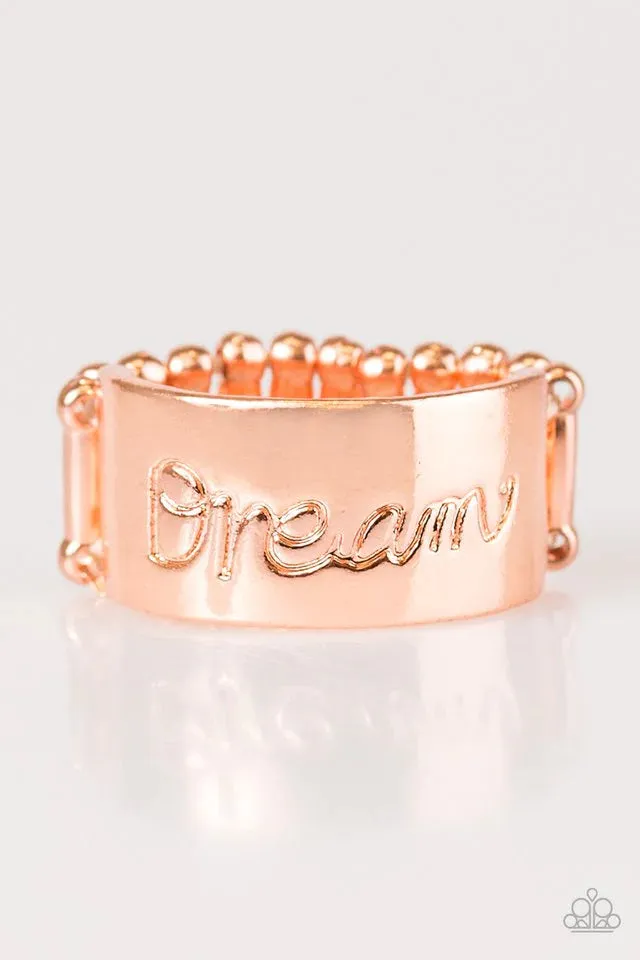 PAPARAZZI "FOLLOW YOUR DREAMS" COPPER RING