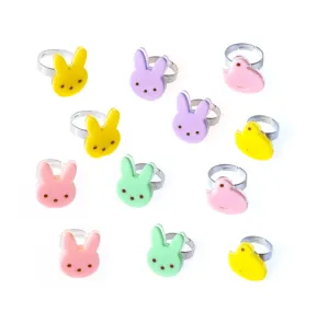 Pastel Bunnies & Chicks Rings
