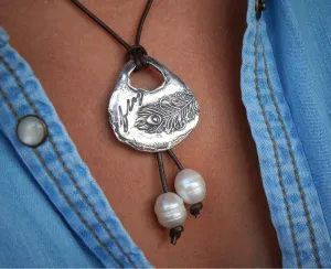 Peacock "fly" Feather Handmade Necklace