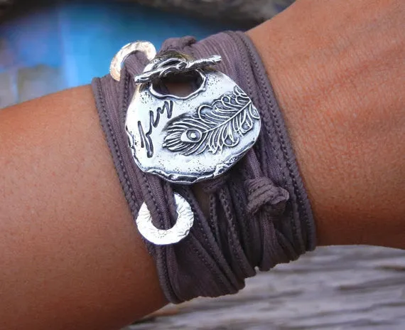 Peacock Toggle Wrap Bracelet