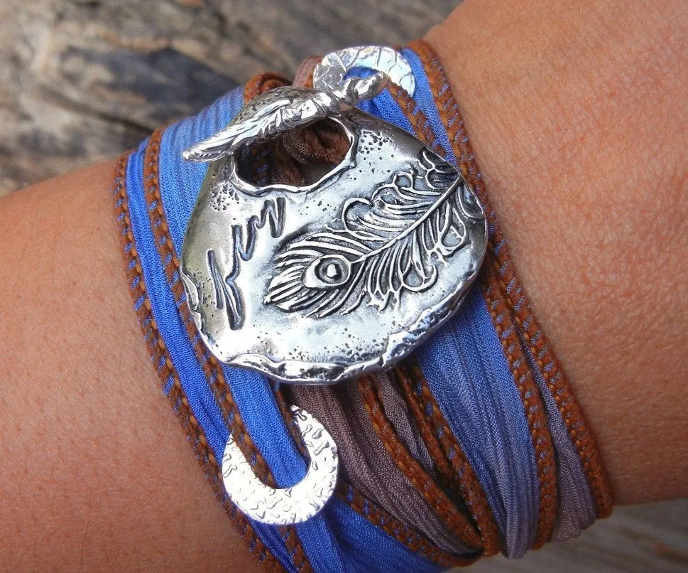 Peacock Toggle Wrap Bracelet
