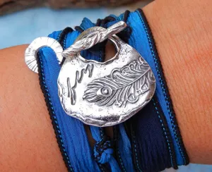 Peacock Toggle Wrap Bracelet