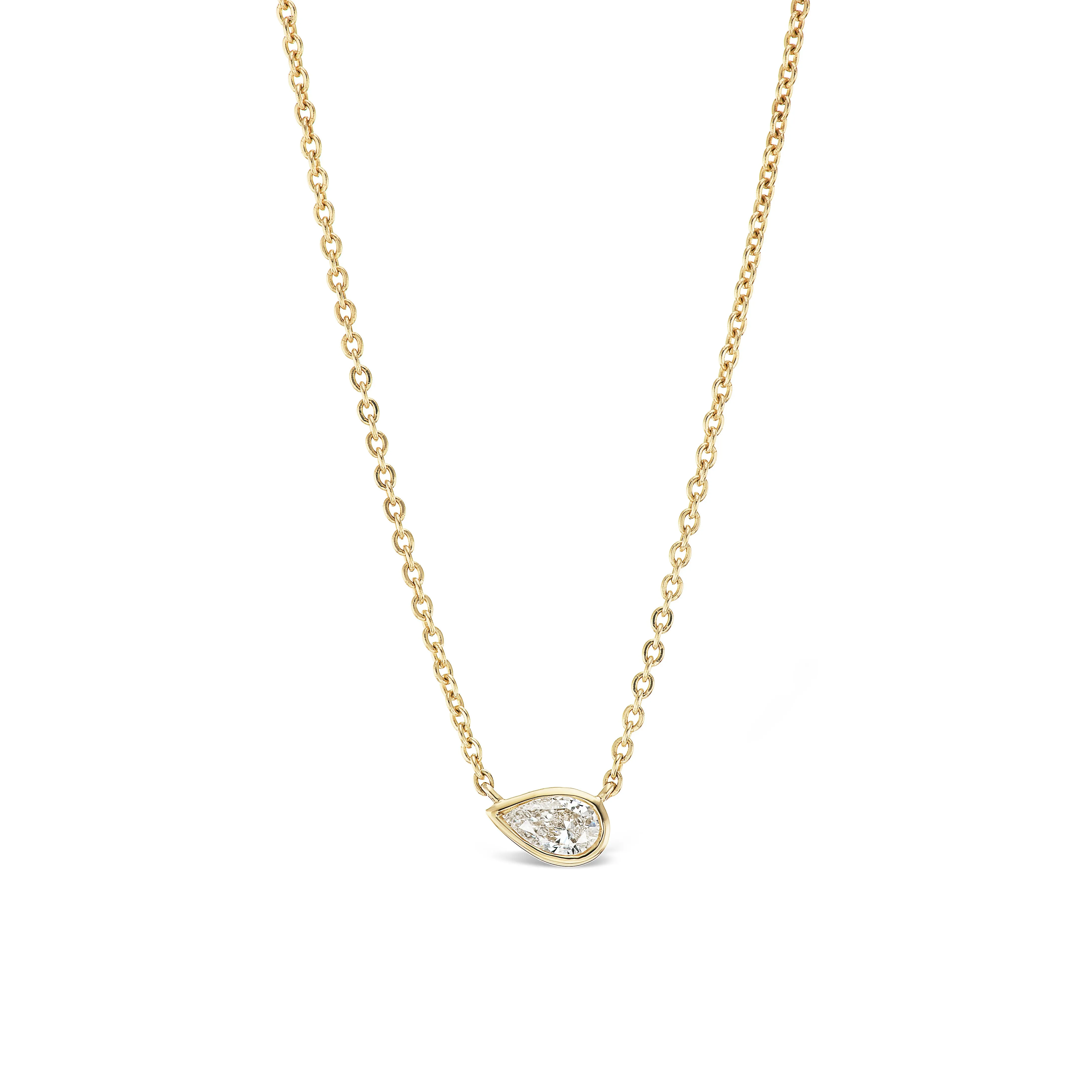 Pear Diamond Solitaire Pendant