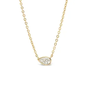 Pear Diamond Solitaire Pendant