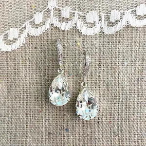 Pear Pavé Earrings • Medium