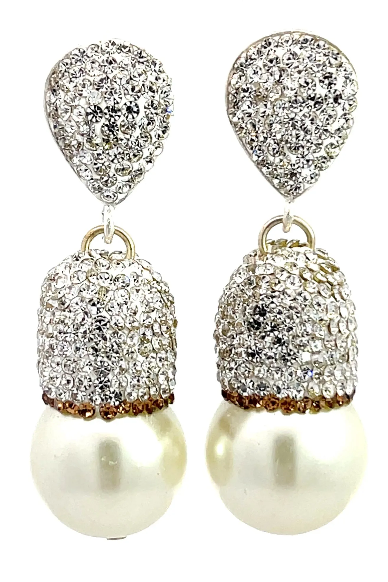 Pearl & Crystal Drop Earring