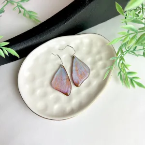 Pearl Morpho Butterfly Wing Earrings Top Wings