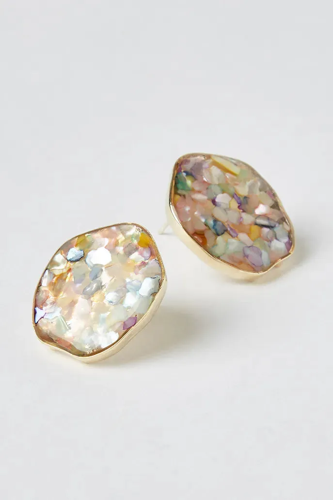 Perida Inlayed Stud Earrings
