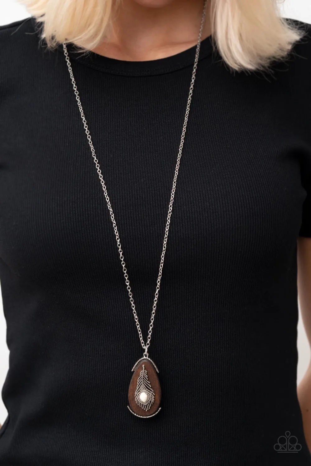 Personal FOWL - White (Teardrop Stone) Necklace