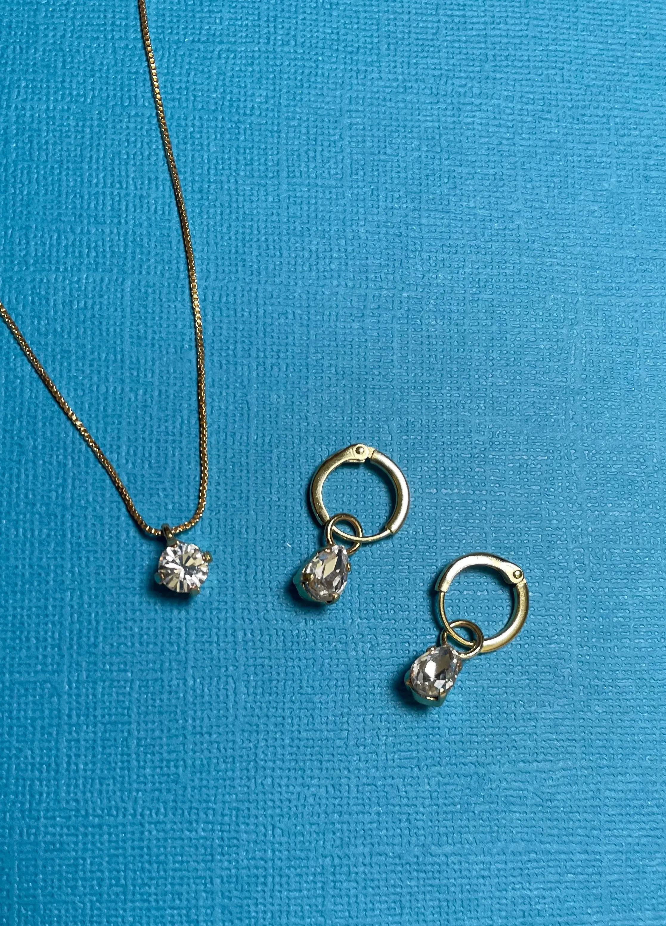 Petite Pear Huggie Hoop Earrings - EFM16BGCRY