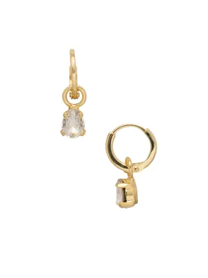 Petite Pear Huggie Hoop Earrings - EFM16BGCRY