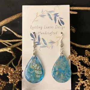 Petite Teardrop Earrings Soft Blues