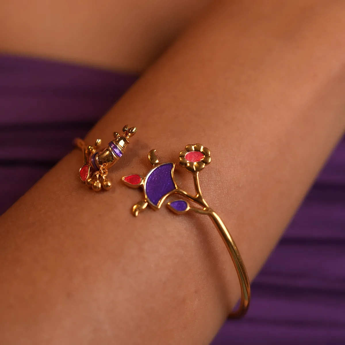 Phul Pakhi Silver Bracelet By Moha