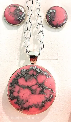Pink Dawn Necklace and Earrings Set
