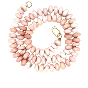 Pink Opal Gemstone Bead Necklace