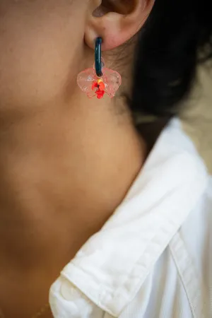 Pink Orchid Drop Earrings