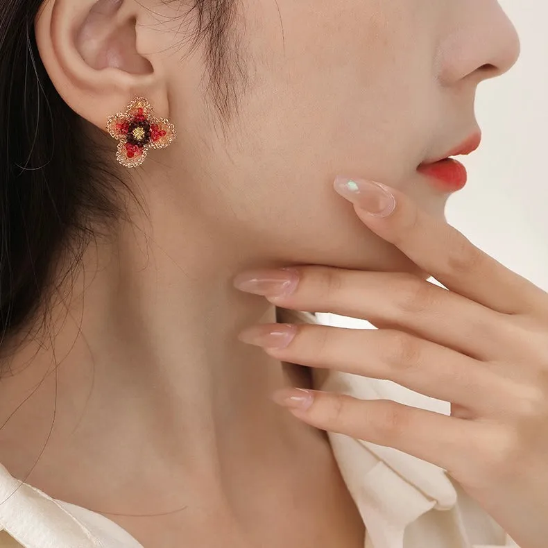 Pomegranate Flower Earrings