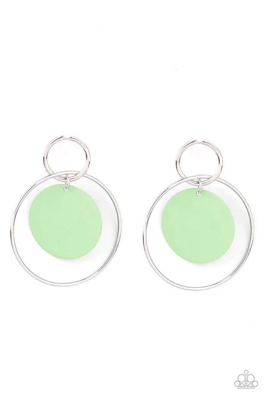 POP, Look, and Listen Green Paparazzi Earrings