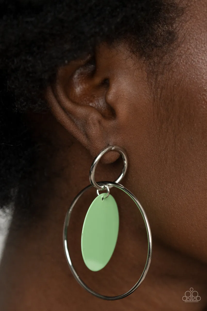 POP, Look, and Listen Green Paparazzi Earrings