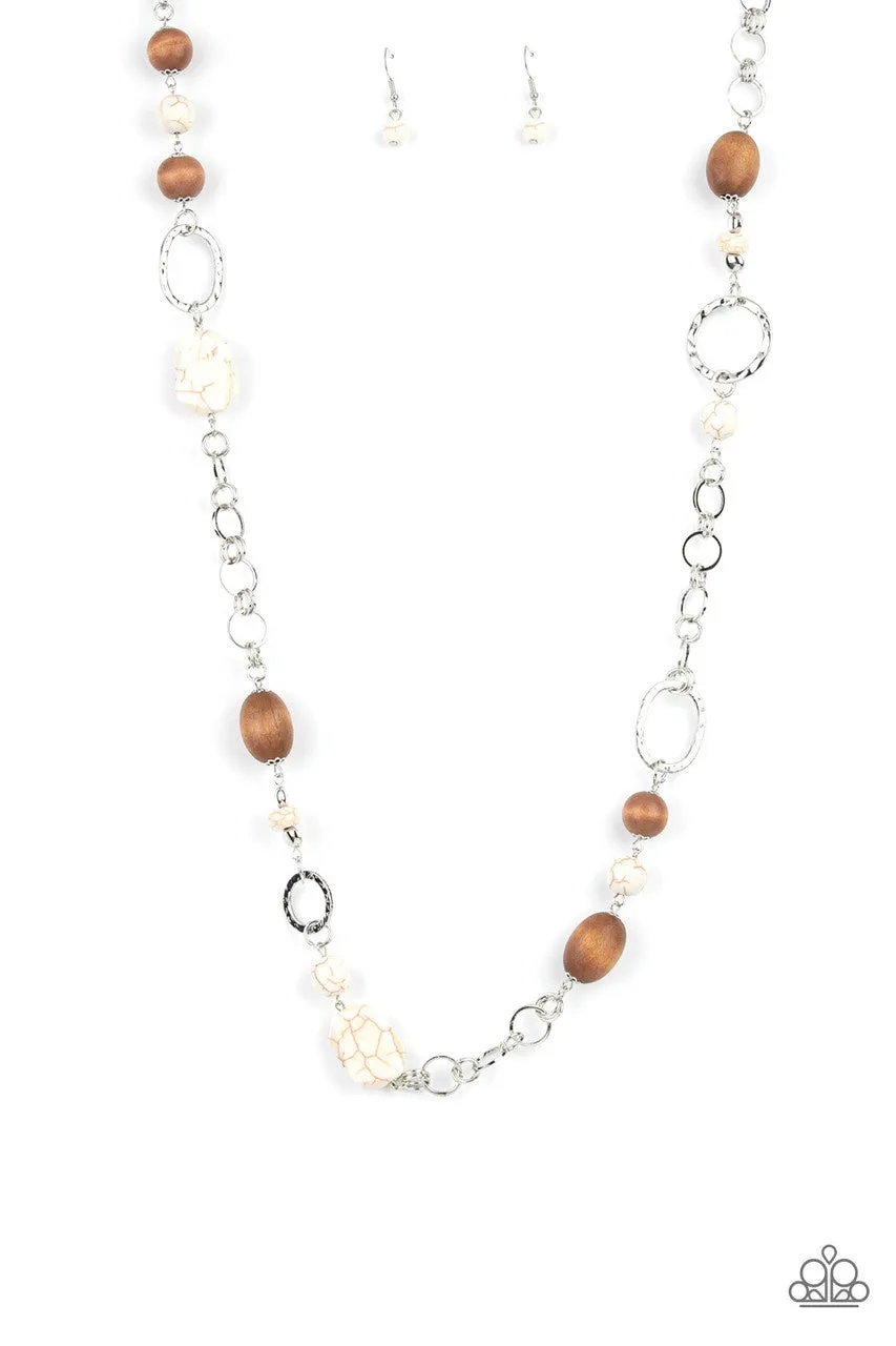 Prairie Reserve White Paparazzi Necklace