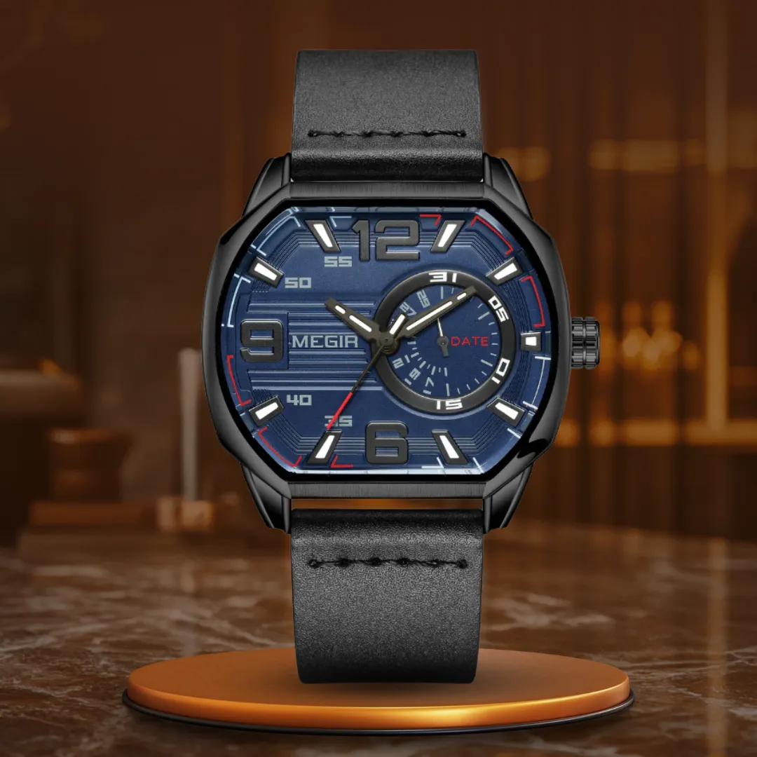 PREMIUM LEATHER SPORTS WATCH | Elegance Meets Durability
