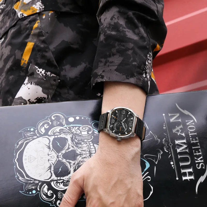 PREMIUM LEATHER SPORTS WATCH | Elegance Meets Durability