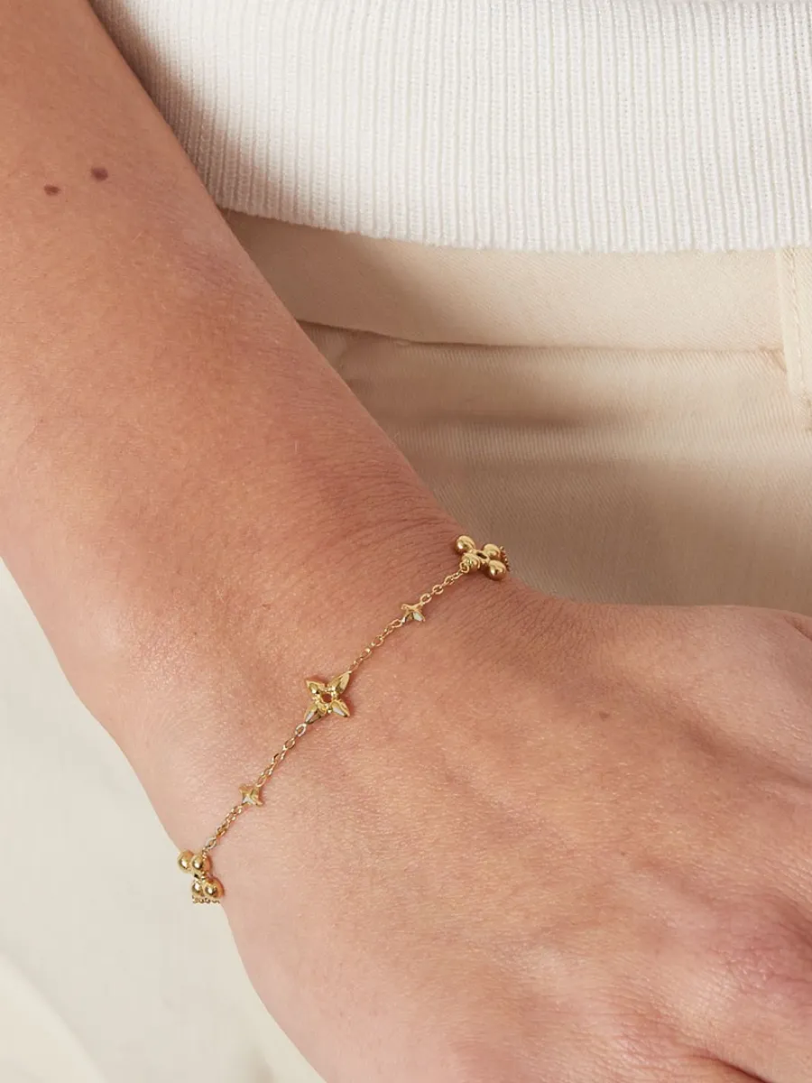 Primavera bracelet - bohemian flower charms