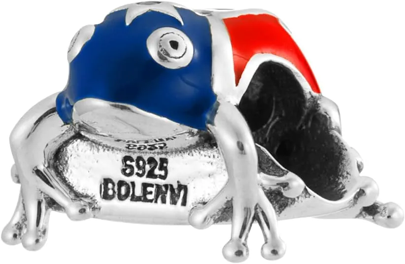 Puerto Rico Flag Coqui Frog Bead Charm