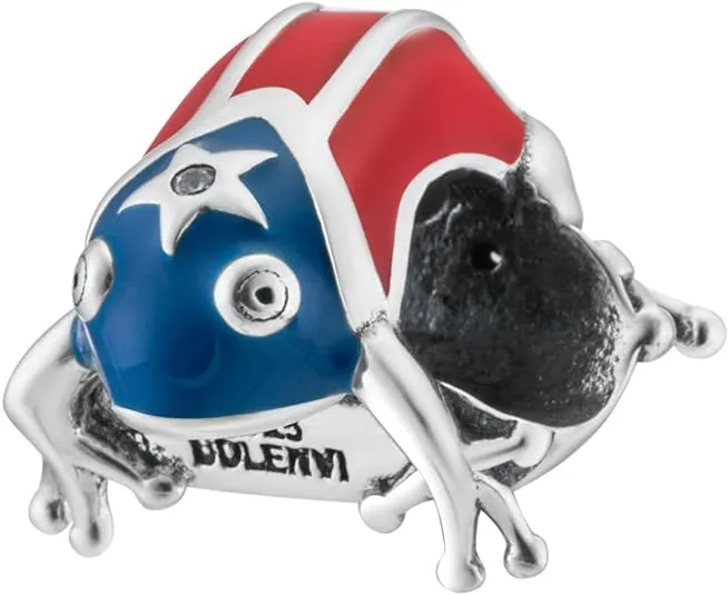 Puerto Rico Flag Coqui Frog Bead Charm