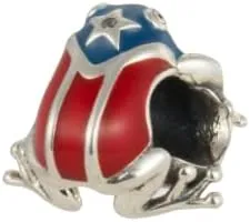 Puerto Rico Flag Coqui Frog Bead Charm