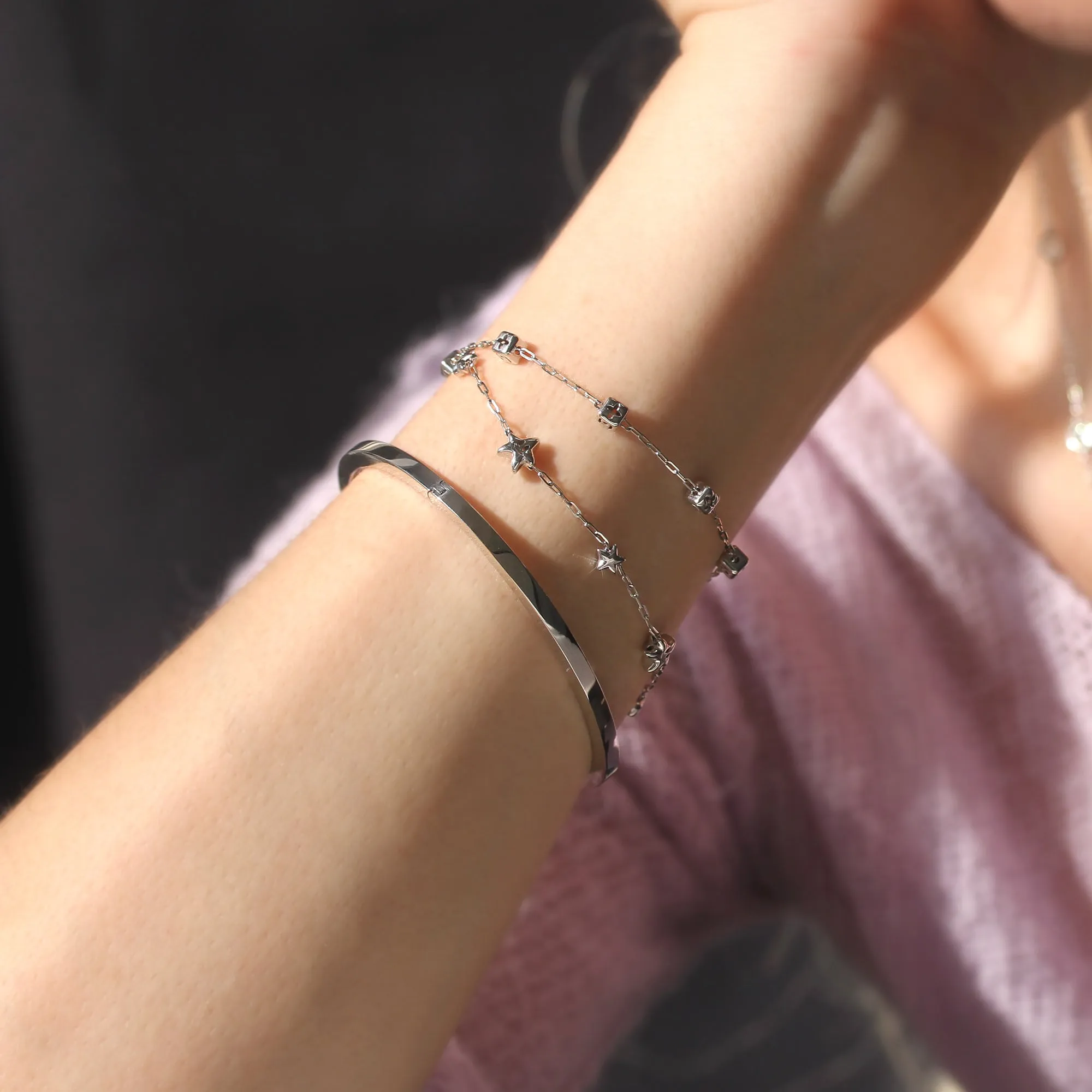 Puffed Shine Gold Bangle