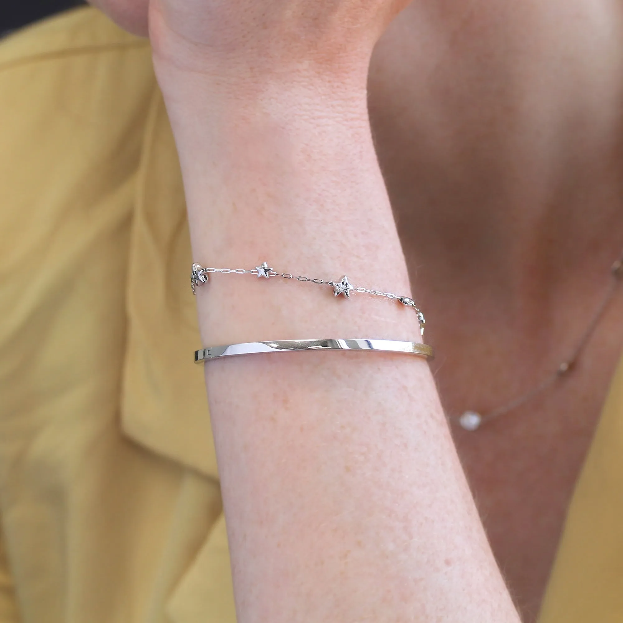 Puffed Shine Gold Bangle