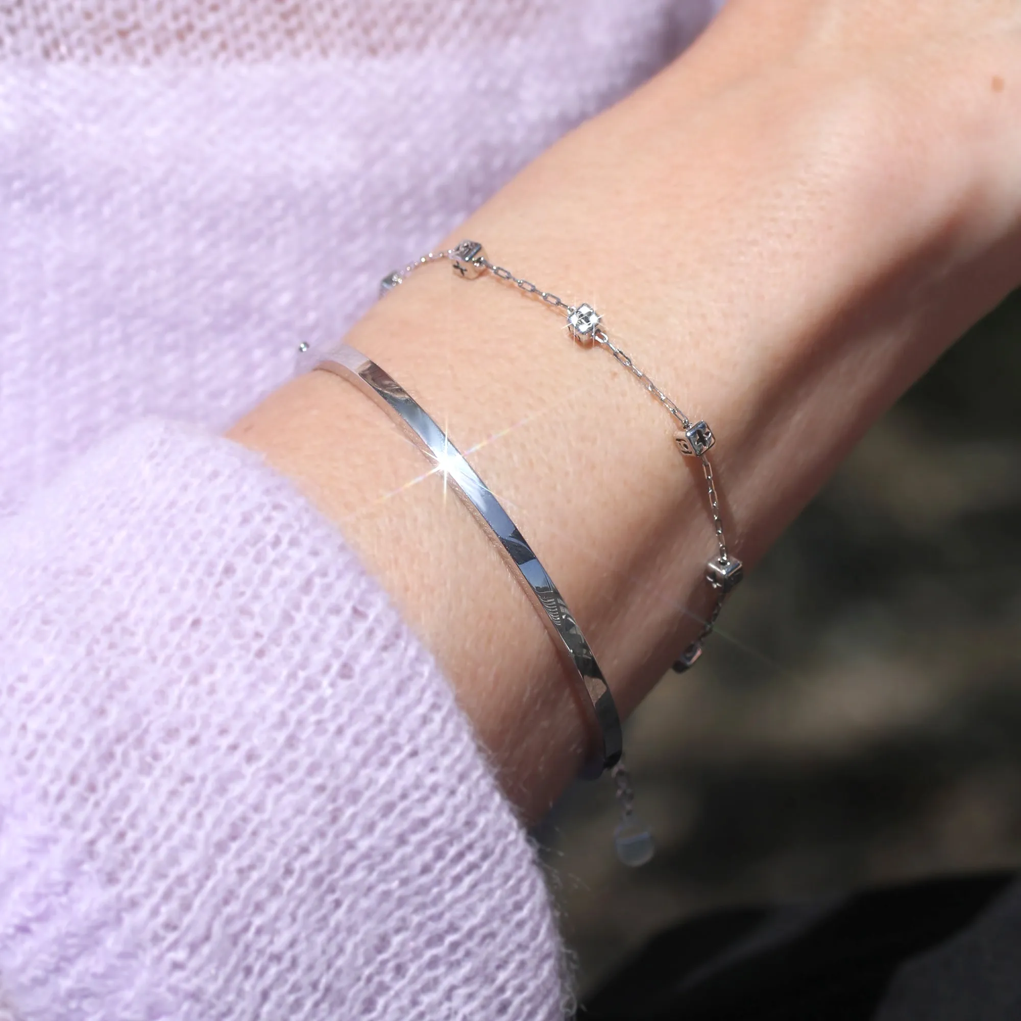 Puffed Shine Gold Bangle