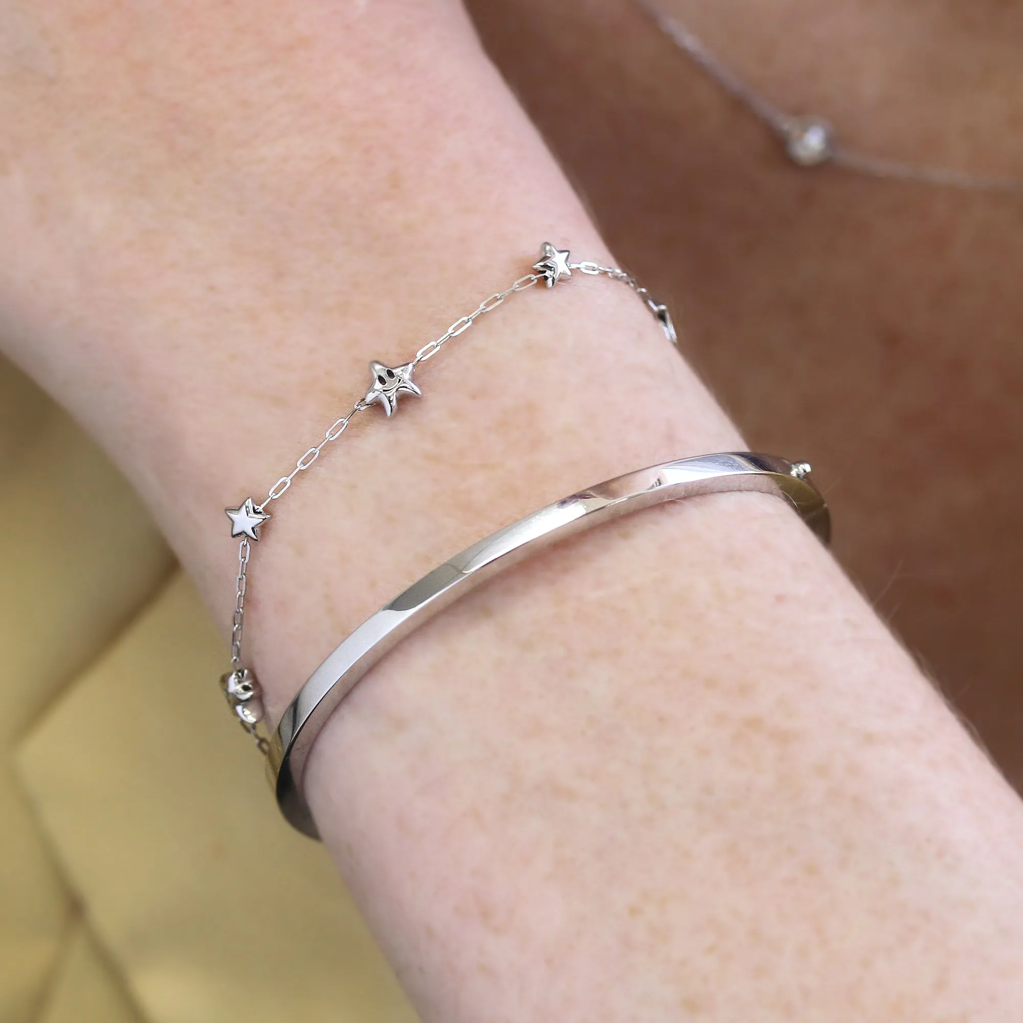 Puffed Shine Gold Bangle