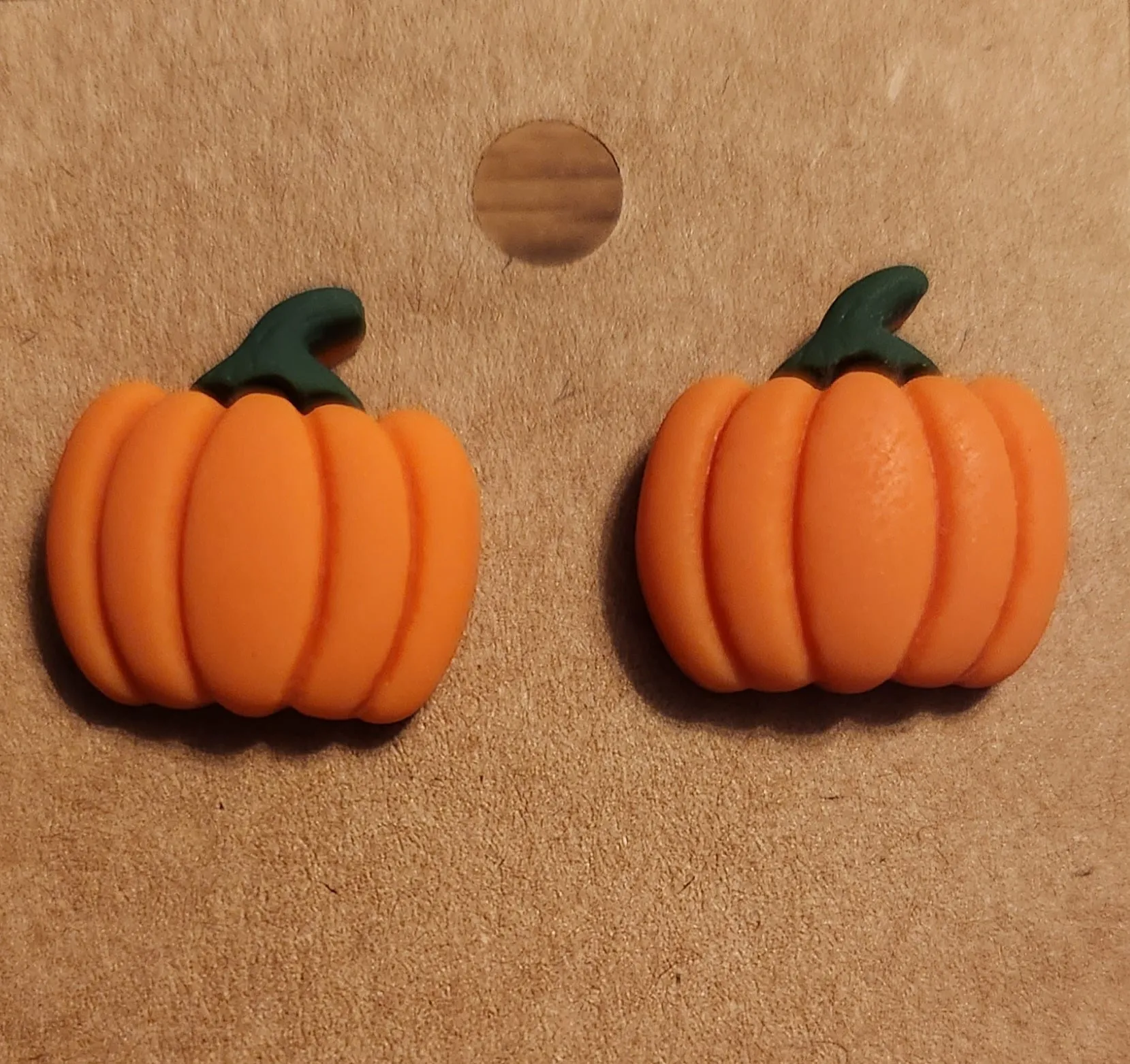 Pumpkin Resin Earrings