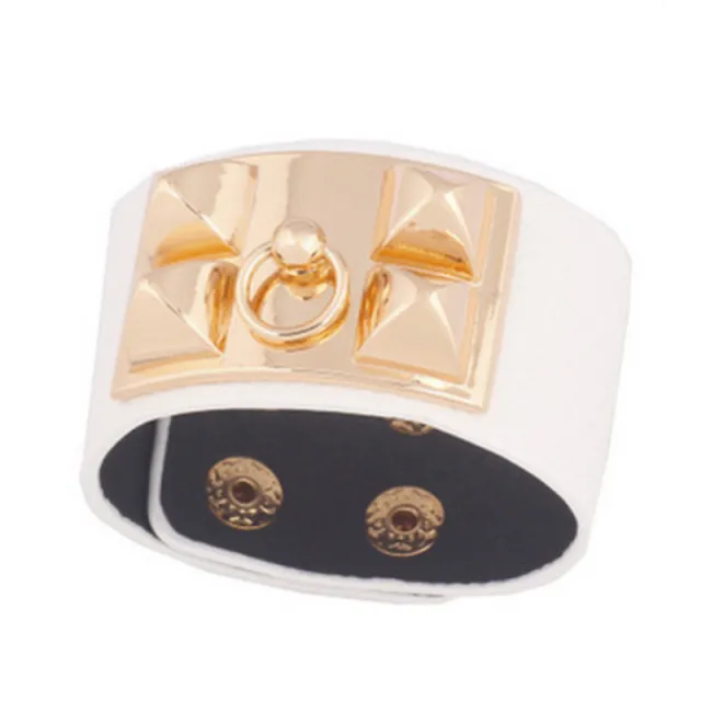 Punk Leather Gothic Rock Women Cuff Bracelet