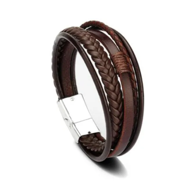 Punk Leather Gothic Rock Women Cuff Bracelet