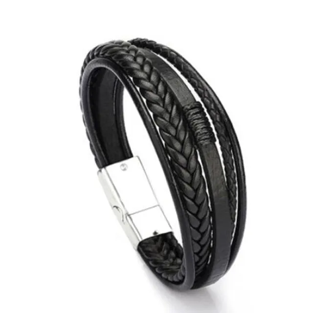 Punk Leather Gothic Rock Women Cuff Bracelet